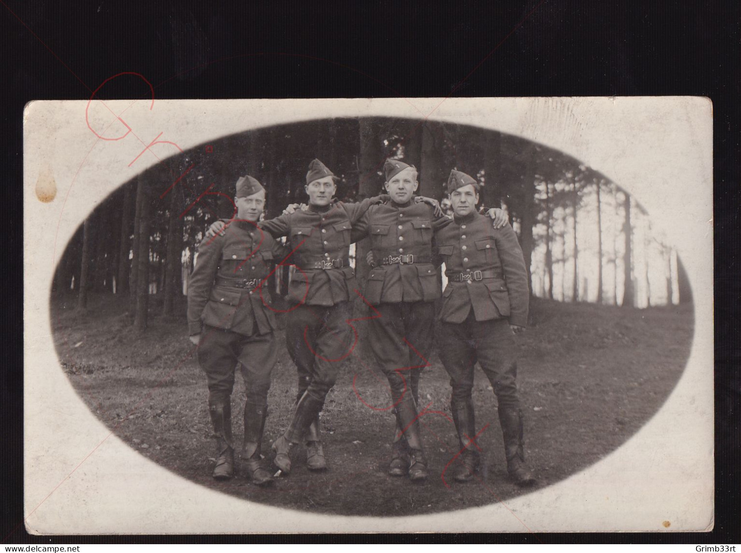 Elsenborn - 25.4.35 - Vier Soldaten - Fotokaart - Elsenborn (camp)