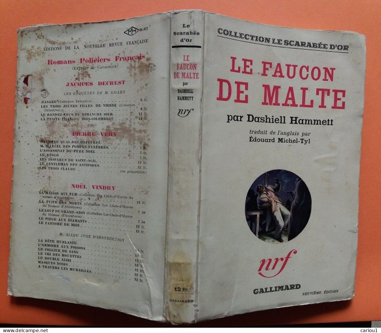C1 Dashiell HAMMETT Le Faucon De Malte EO 1936 Gallimard SCARABEE D OR Port Inclus France - NRF Gallimard