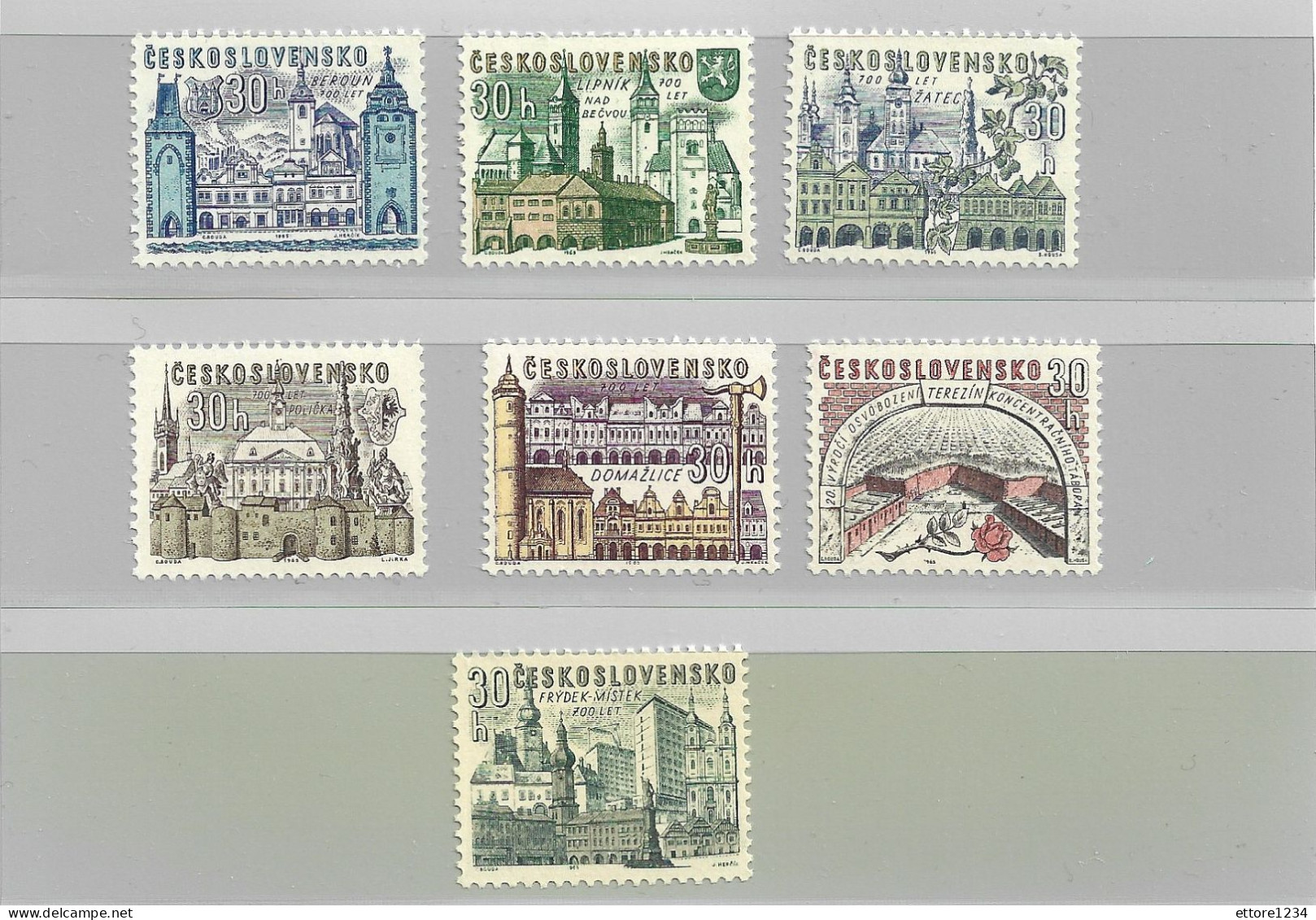 Cecoslovacchia 1965 - Unused Stamps
