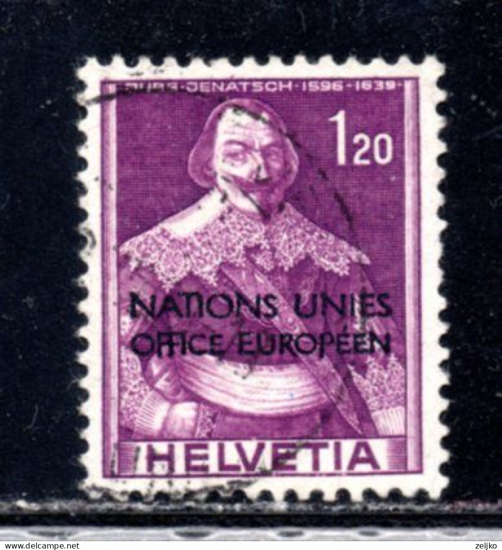Switzerland, ONU_UNO, Used, 1950, Michel 15 - UNO