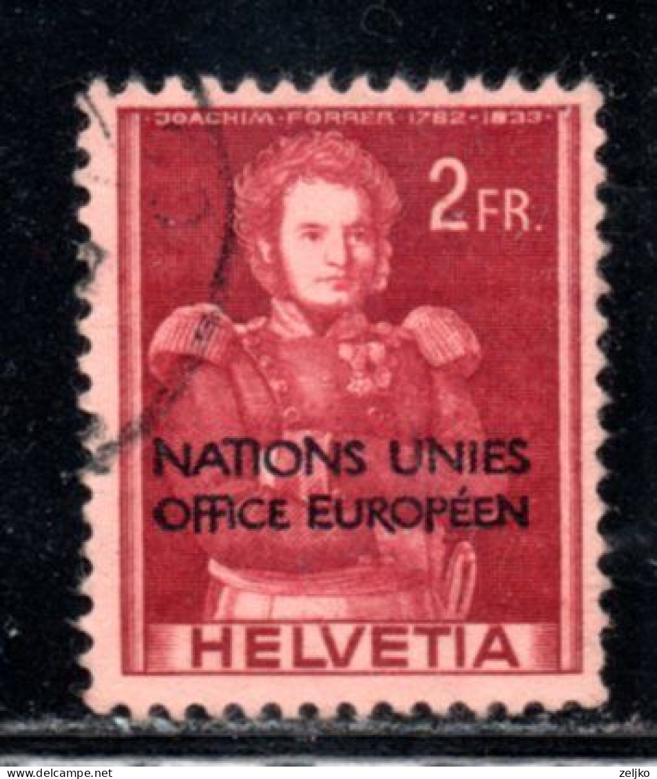 Switzerland, ONU_UNO, Used, 1950, Michel 17 - ONU