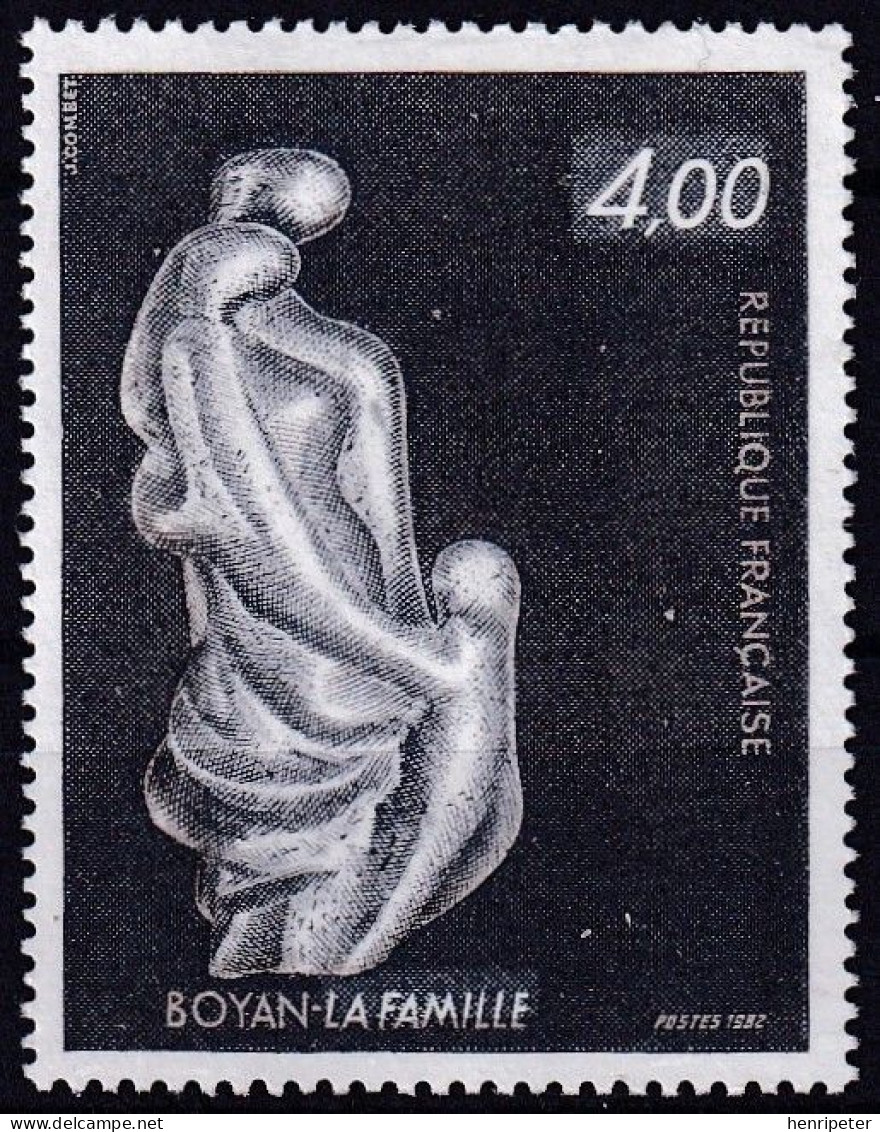 Timbre-poste Gommé Dentelé Neuf** - Sculpture De MARC BOYAN LA FAMILLE - N° 2234 (Yvert Et Tellier) - France 1982 - Unused Stamps