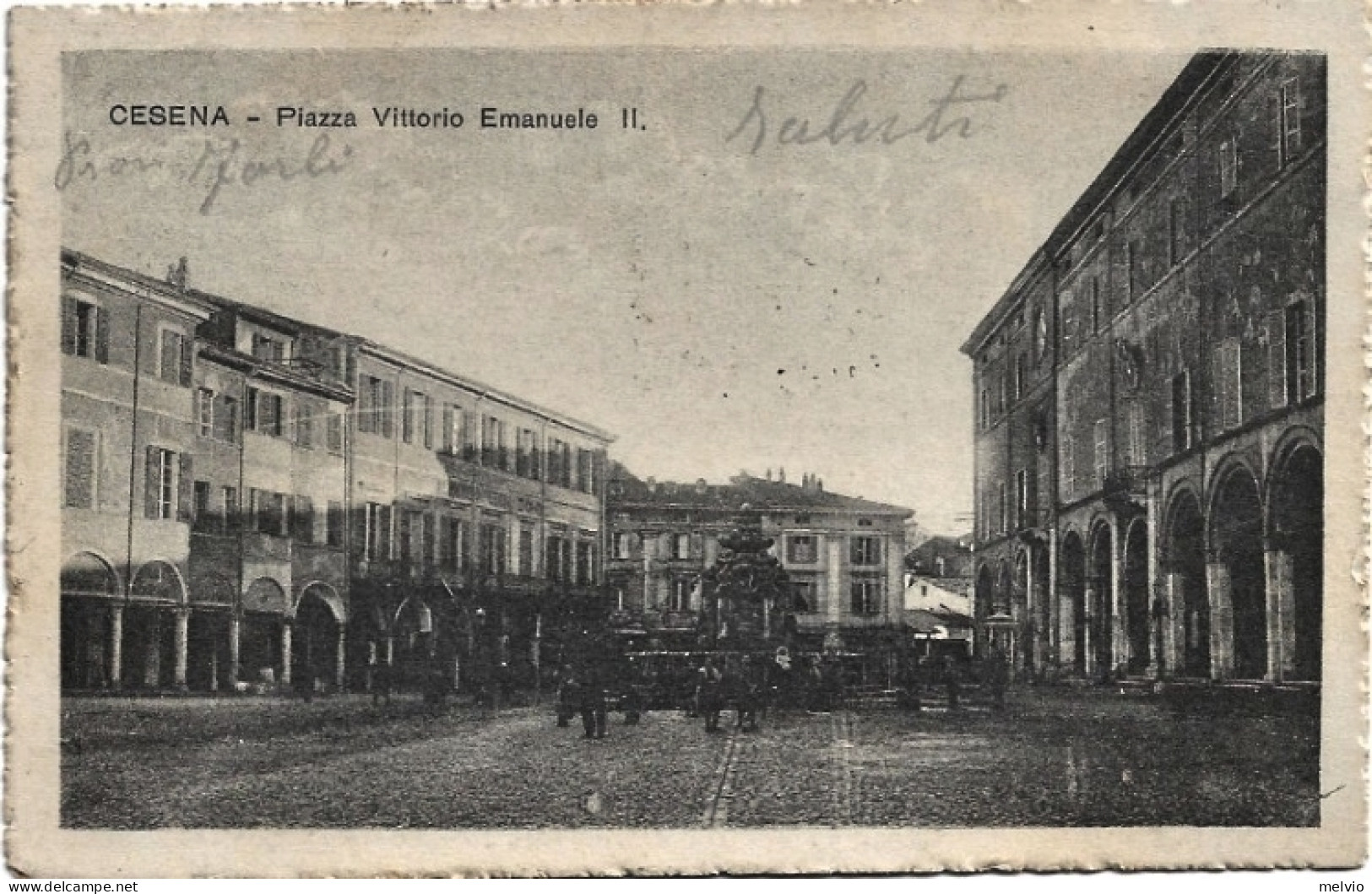 1917-Cesena Piazza Vittorio Emanuele II , Viaggiata - Forli