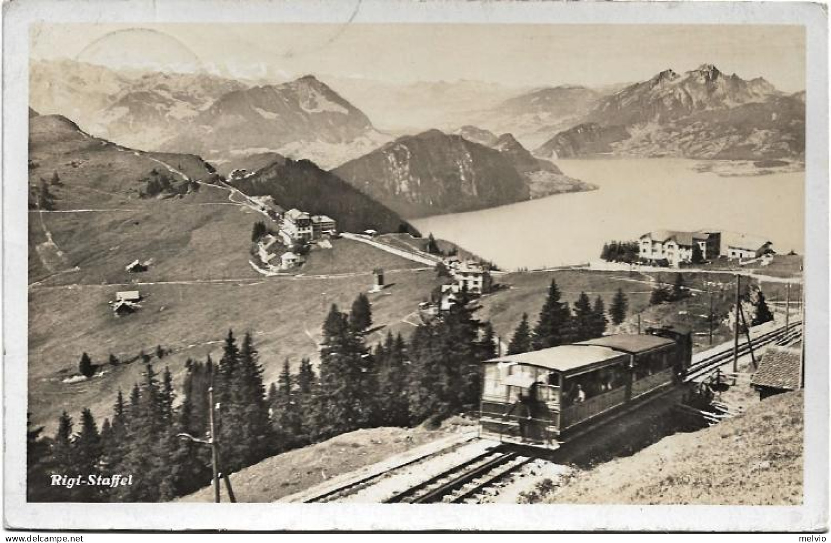 1936-Svizzera Rigf Staffel Trenino In Primo Piano - Marcophilie