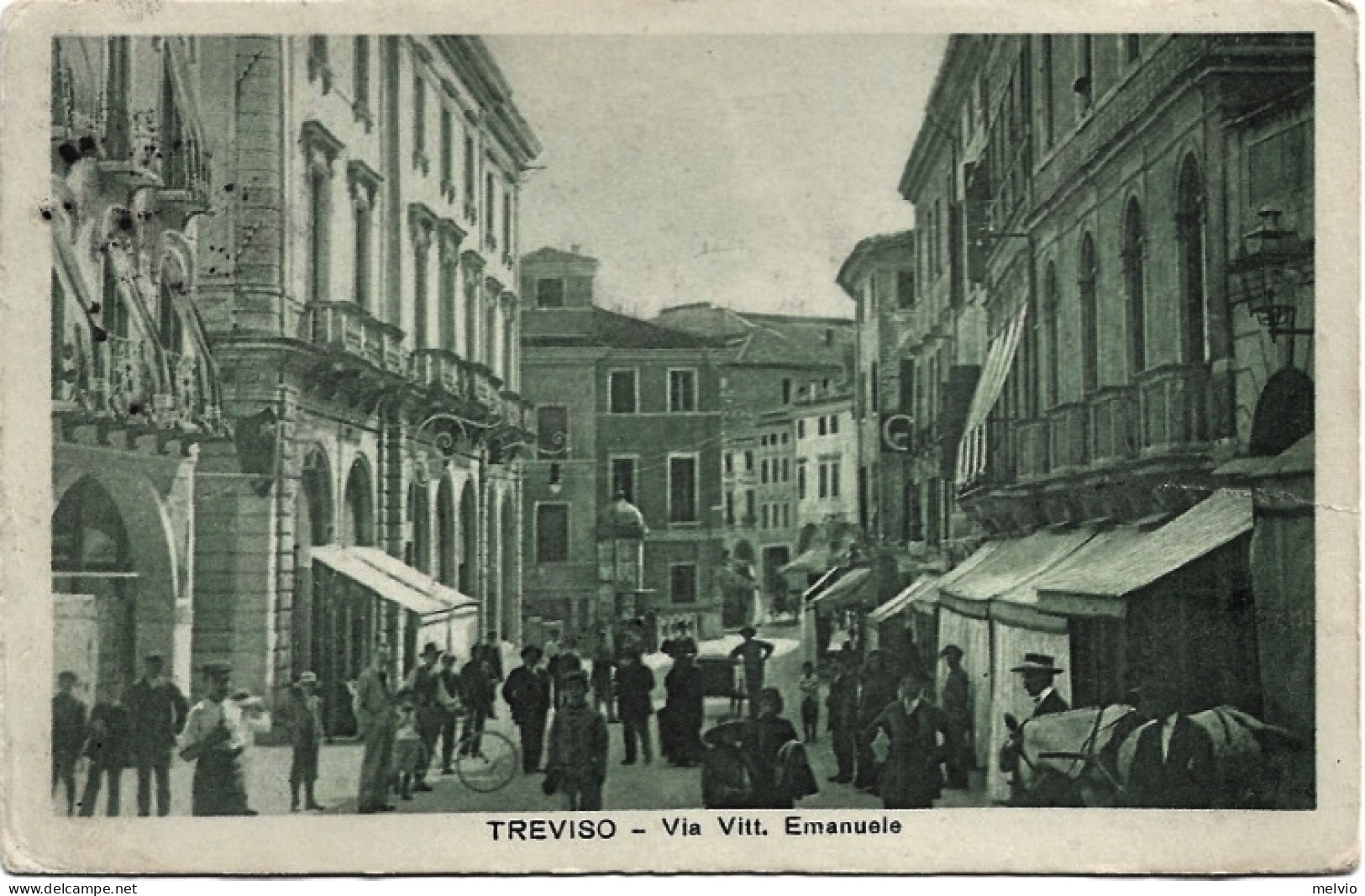 1922-Treviso Via Vittorio Emanuele, Viaggiata - Treviso