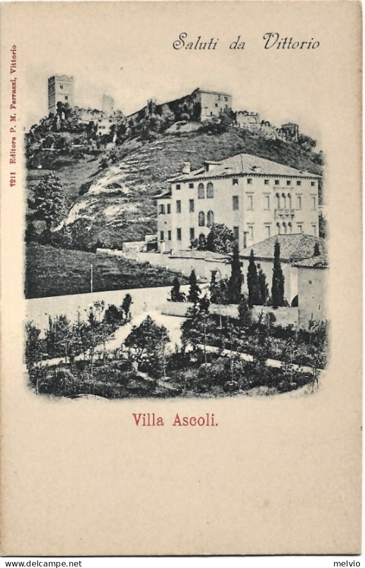 1940circa-Treviso Saluti Da Vittorio Villa Ascoli - Treviso
