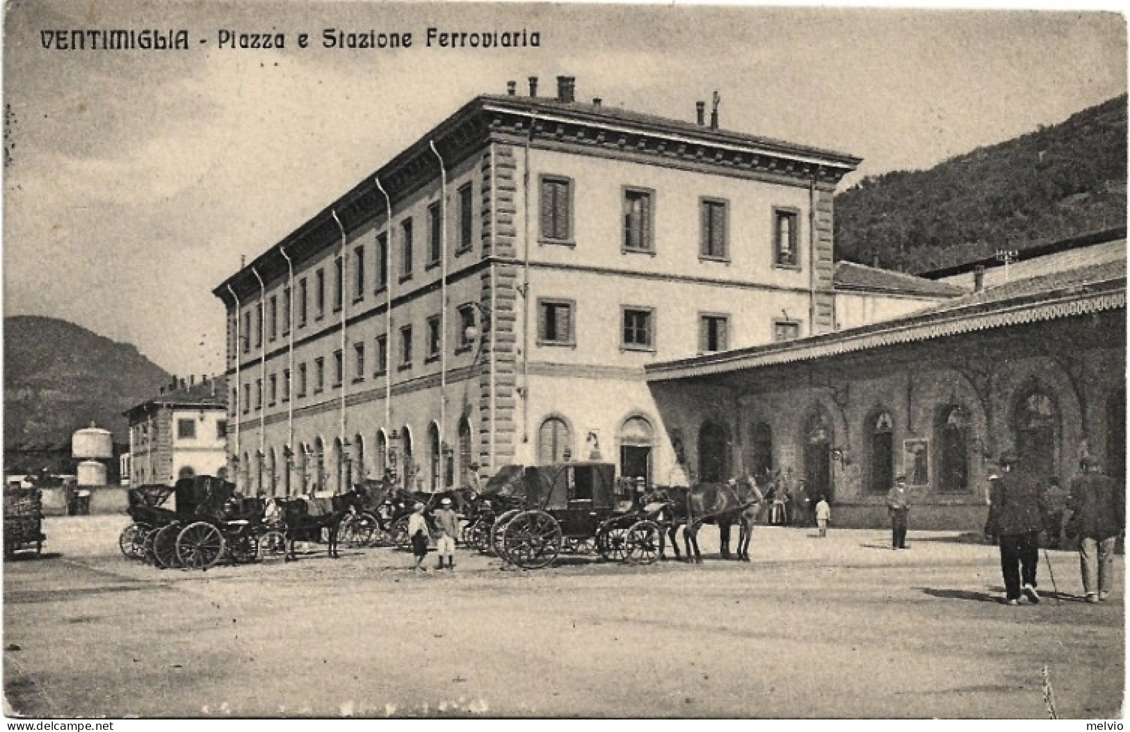1911-Imperia Ventimiglia Piazza E Stazione Ferroviaria - Imperia
