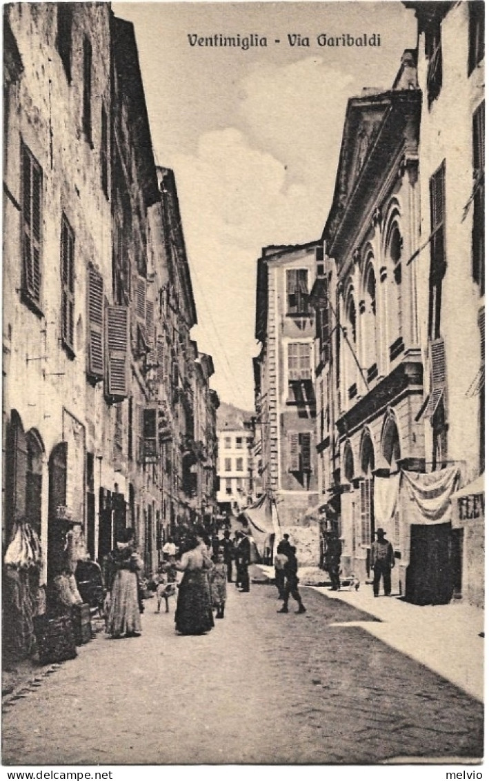 1910circa-Imperia Ventimiglia Via Garibaldi - Imperia