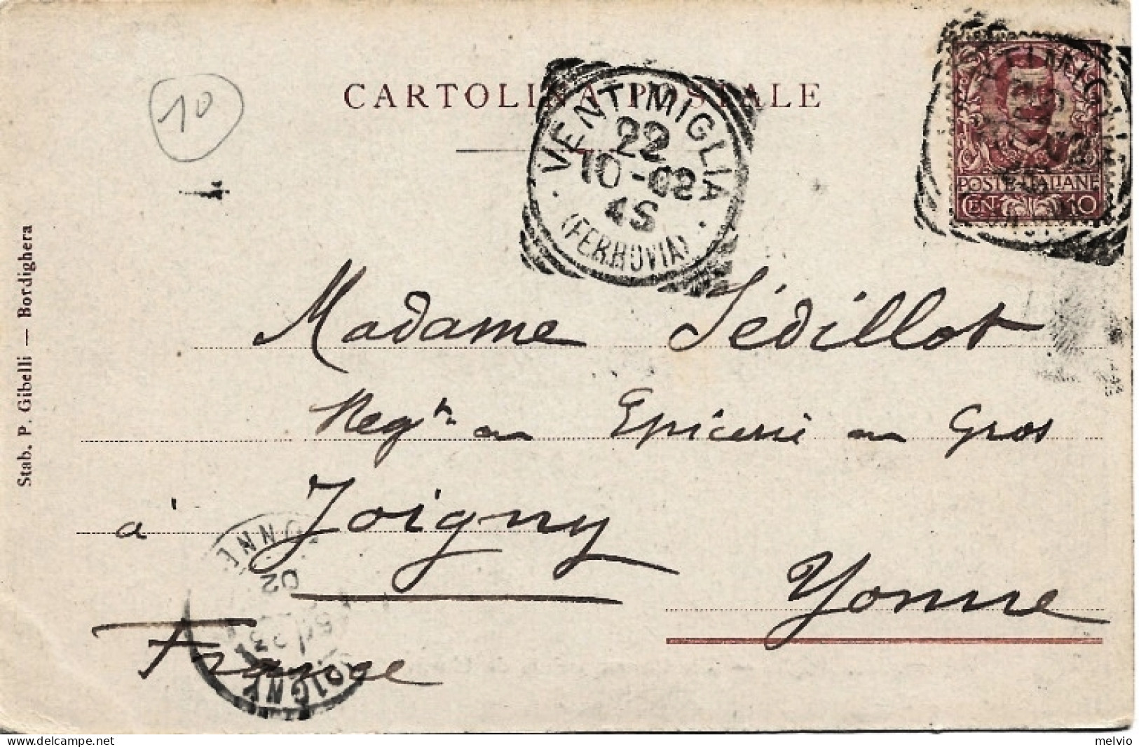 1902-Imperia Ventimiglia Via Cavour Veduta Da Piazza Mercato - Imperia