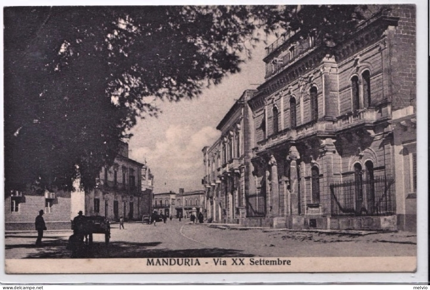 1935-Manduria (Taranto) Via XX Settembre, Viaggiata - Taranto