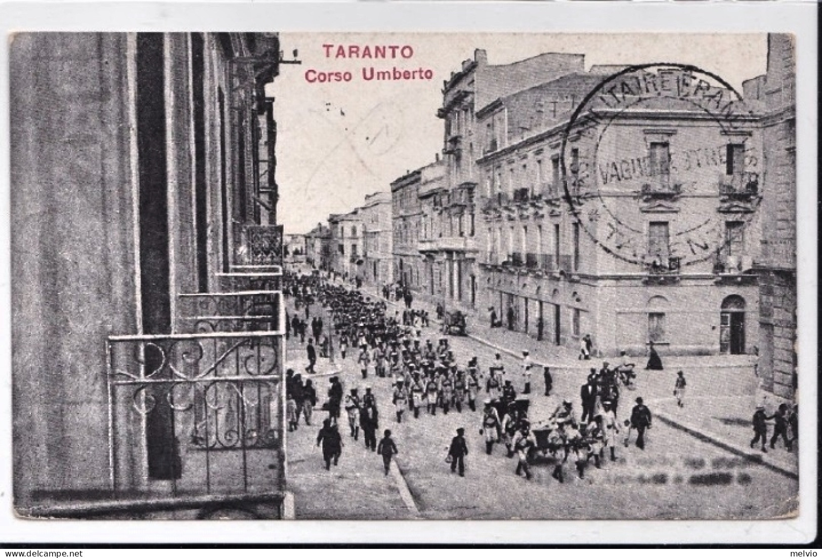 1917-Taranto Corso Umberto,viaggiata - Taranto