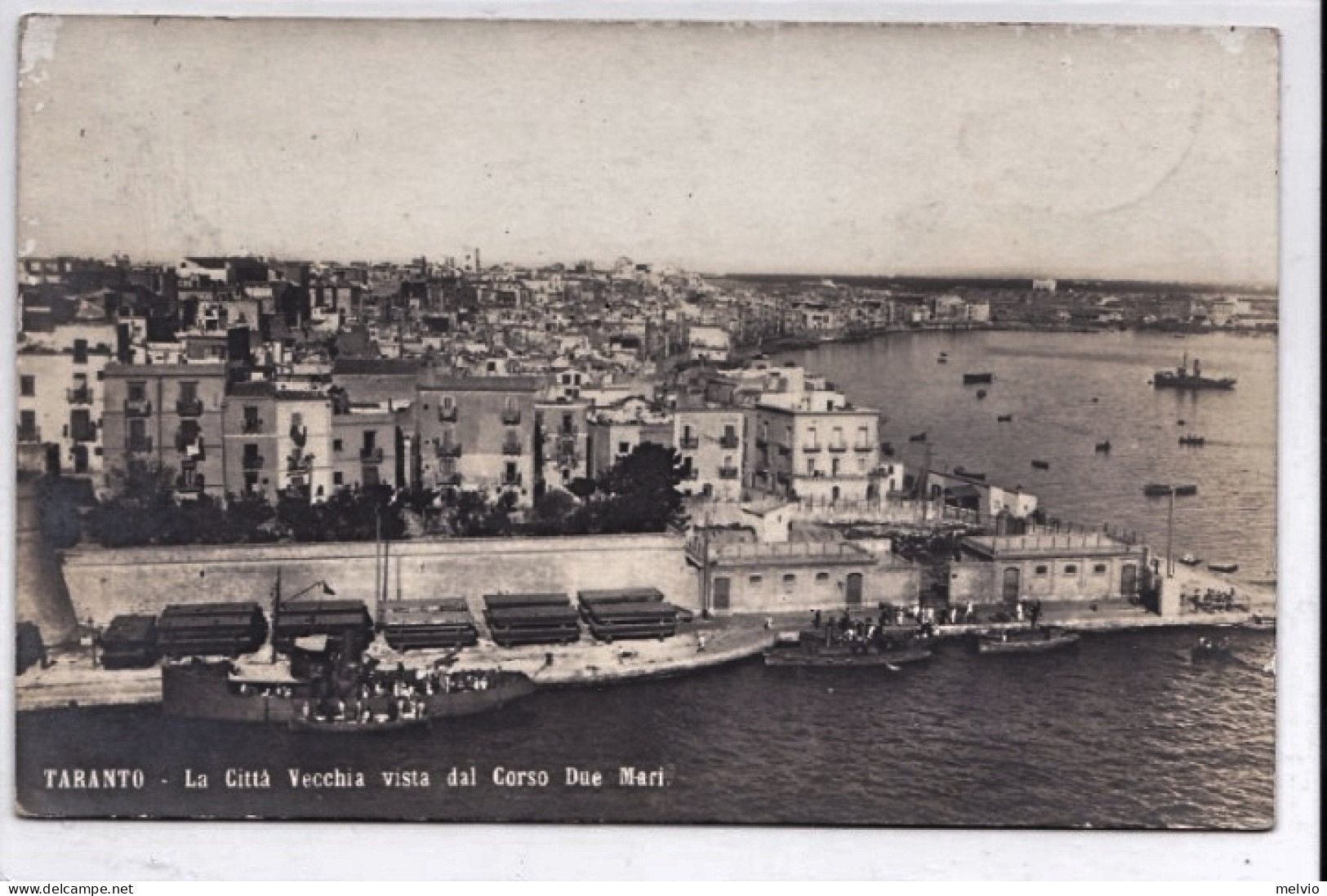 1914-Taranto La Citta' Vecchia Vista Dal Corso Due Mari,viaggiata - Taranto