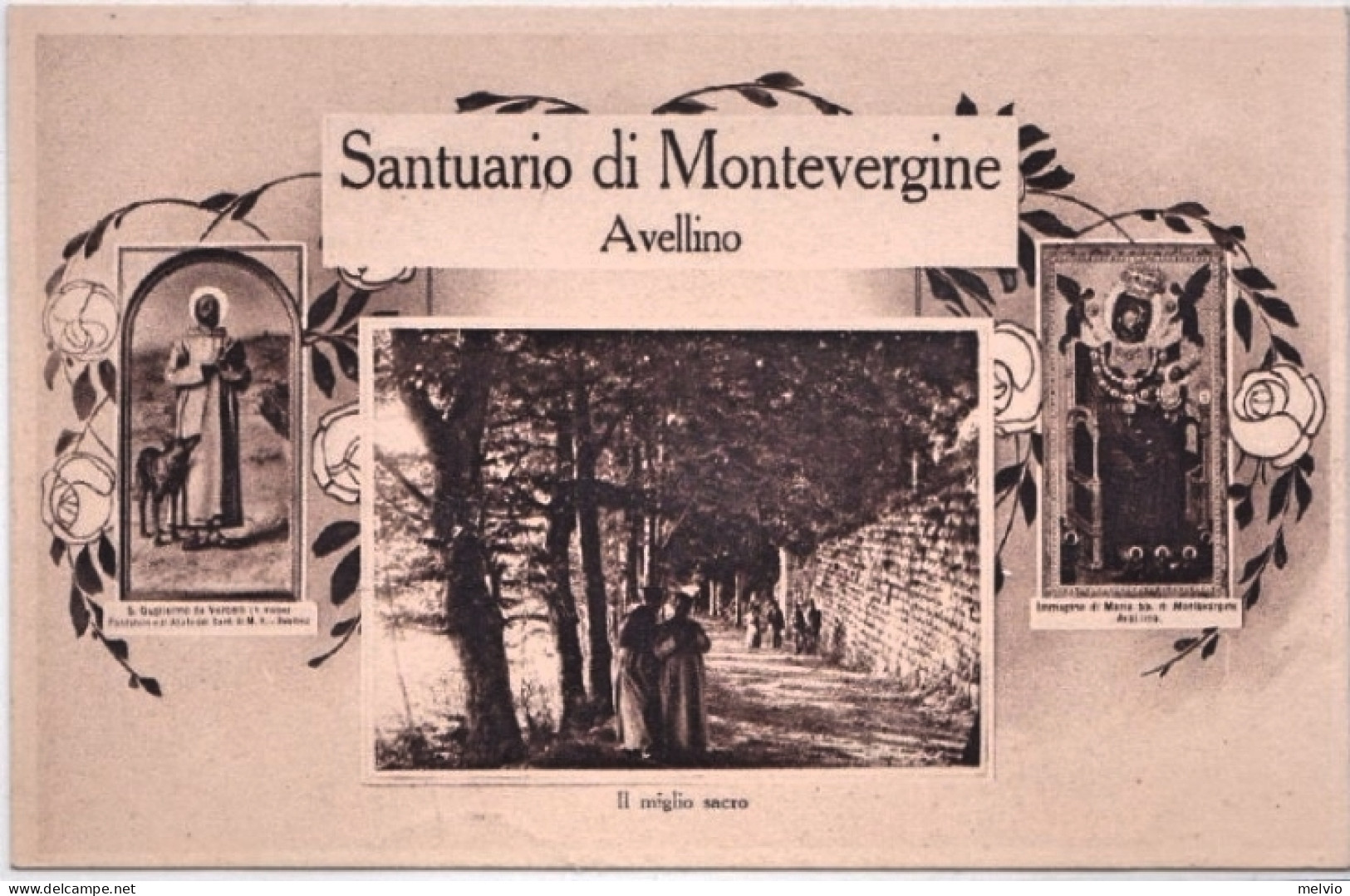 1933-Avellino Santuario Di Montevergine Il Miglio Sacro - Avellino