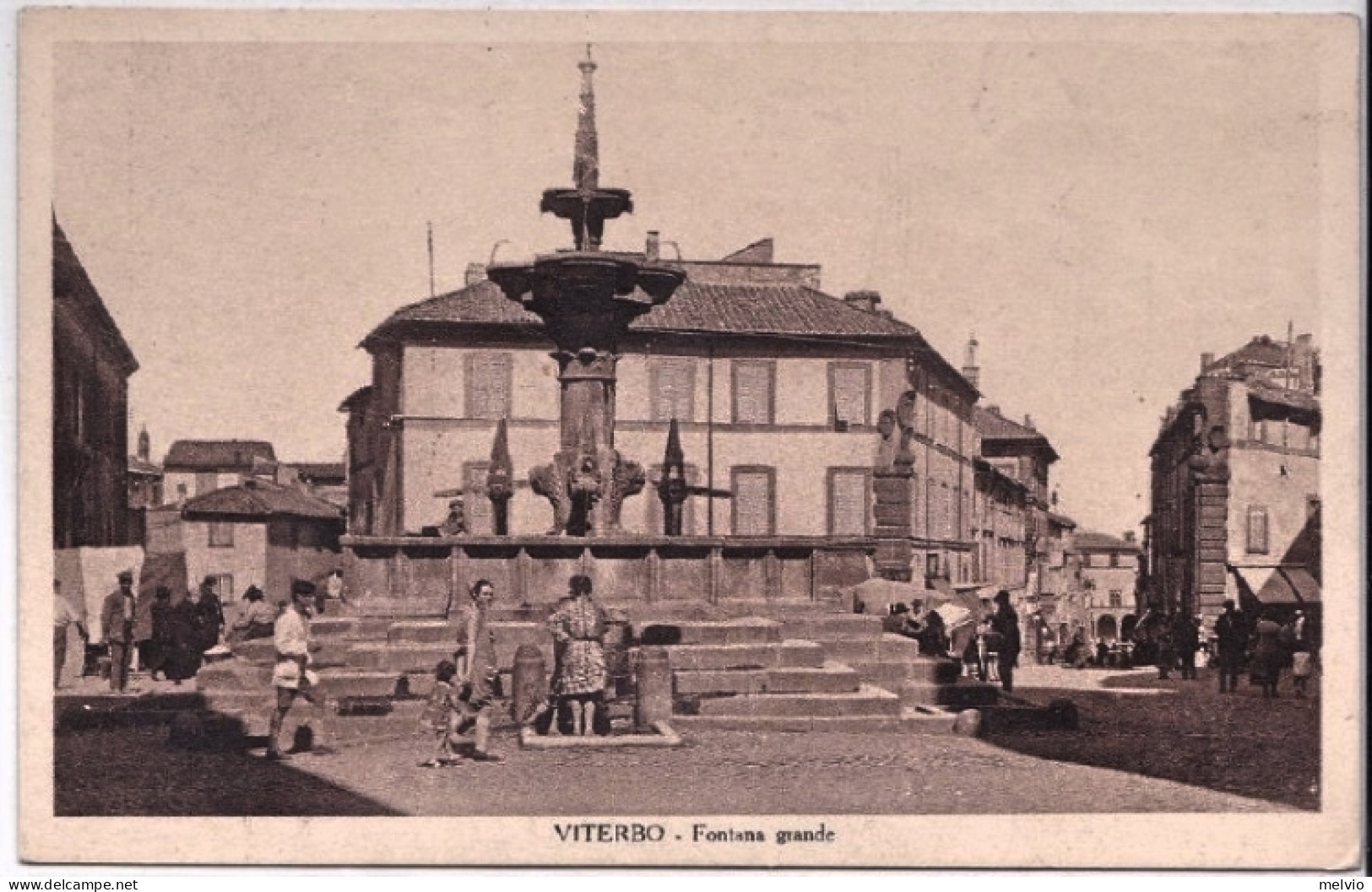 1930circa-Viterbo Fontana Grande - Viterbo