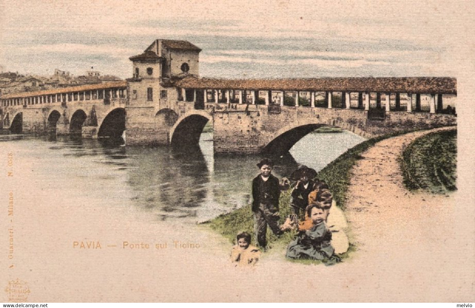 1900-Pavia, Ponte, Ponte Sul Ticino, Animata, Viaggiata - Pavia