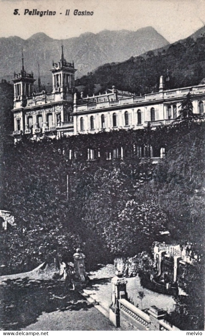 1923-San Pellegrino, Bergamo, Veduta Del Casino, Viaggiata - Bergamo