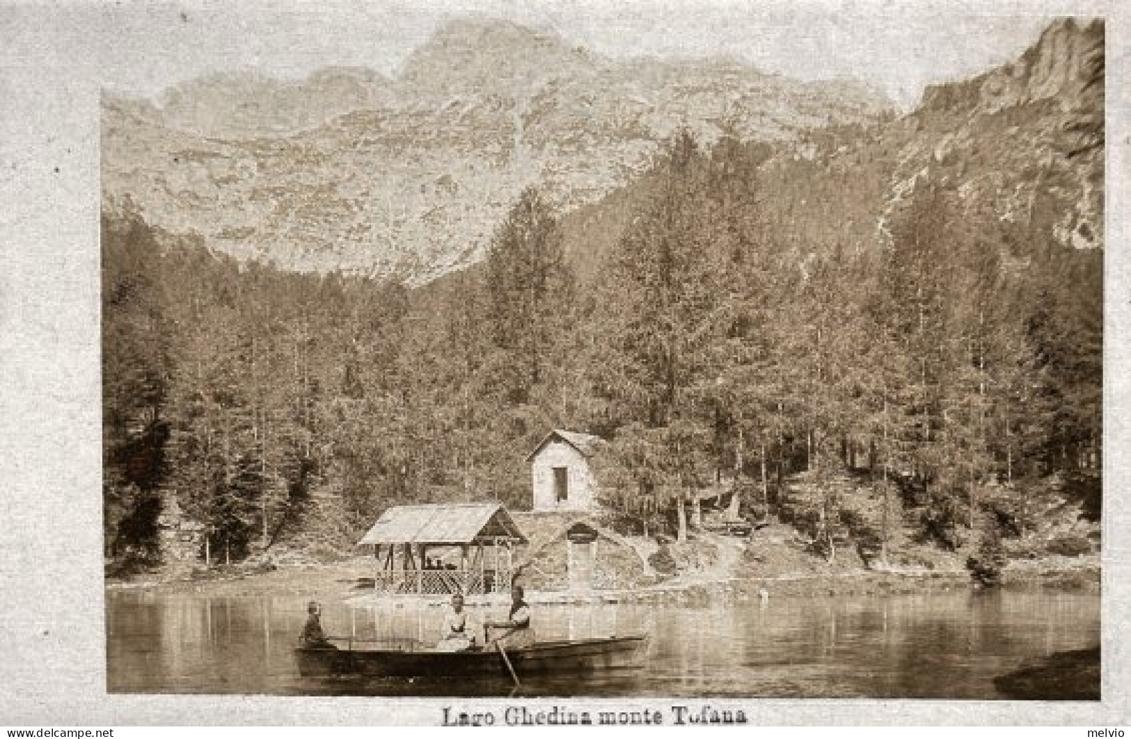 1903-Belluno, Imbarcazione Sul Lago Ghedina Monte Tofana, Non Viaggiata - Belluno