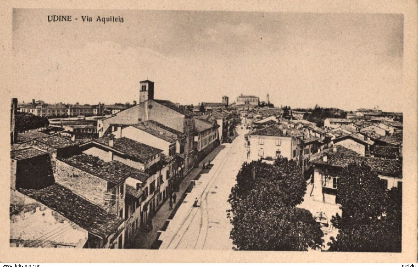 1925ca.-Udine, Via Aquileia, Panorama, Non Viaggiata - Udine