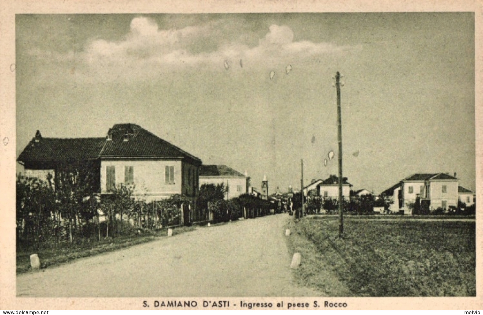 1925ca.-San Damiano D'Asti, Asti, Ingresso Al Paese San Rocco, Non Viaggiata - Asti