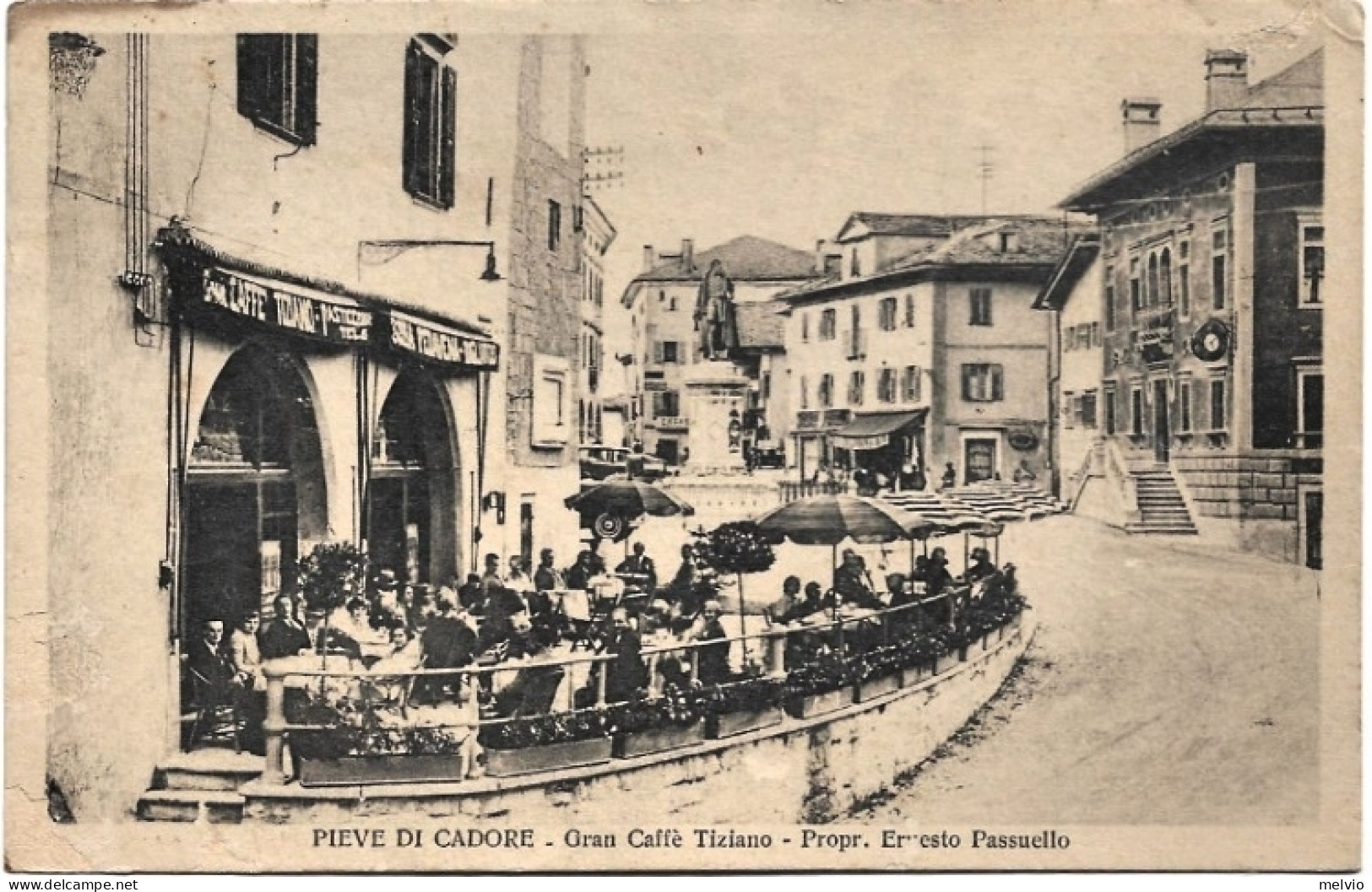 1910circa-Belluno Pieve Di Cadore Gran Caffè Tiziano - Belluno