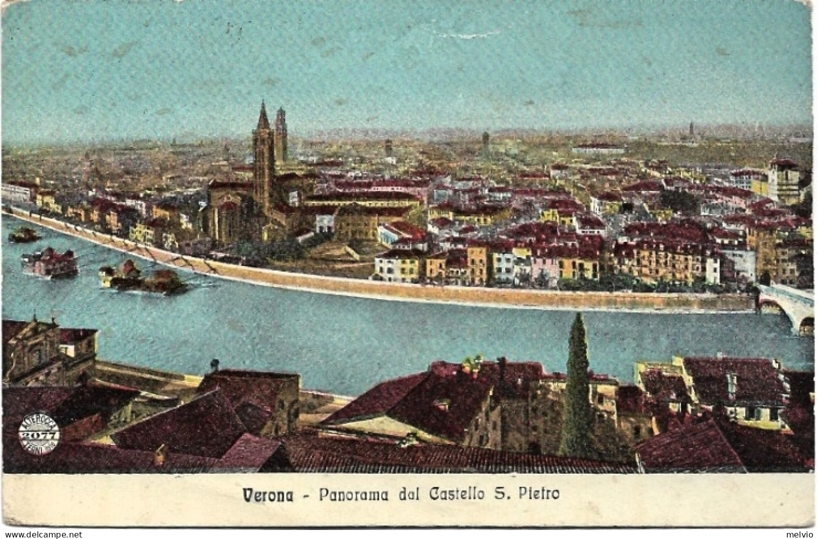 1916-Verona Panorama Dal Castello S.Pietro - Verona