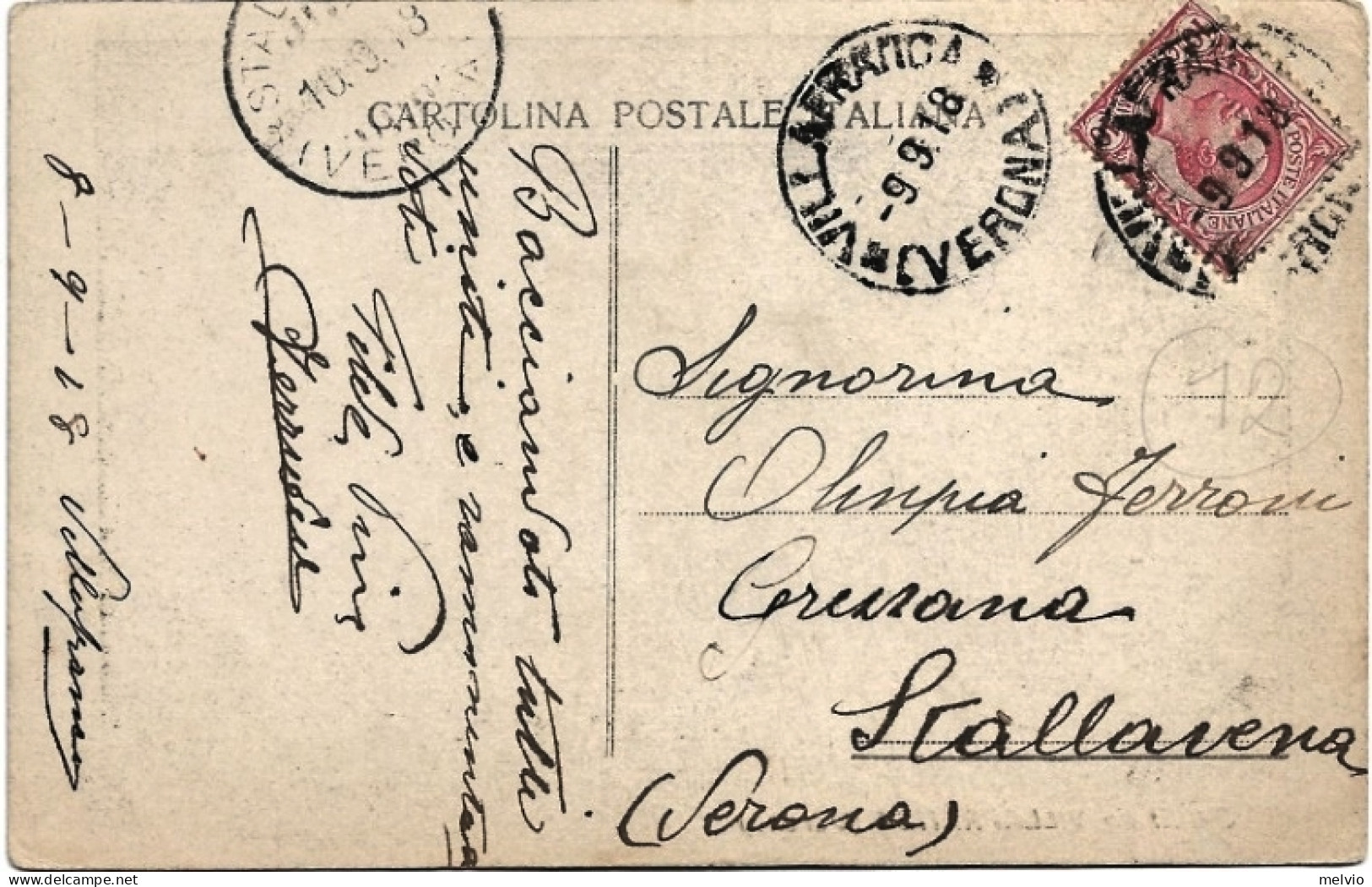 1918-Verona Saluti Da Villafranca - Verona