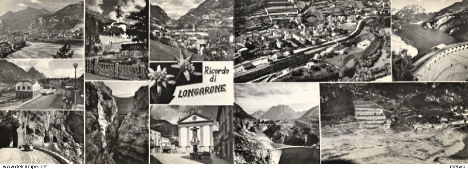 1950circa-Ricordo Di Longarone Vera Fotografia Cartolina Doppia - Belluno