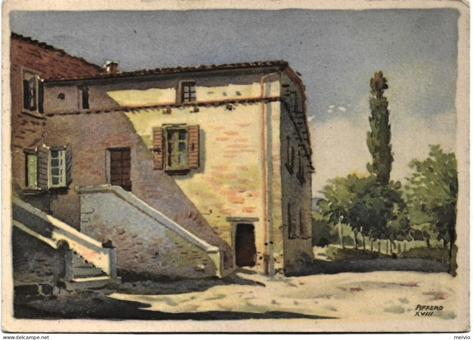 1942-Predappio Casa Natale Del Duce Viaggiata - Forli