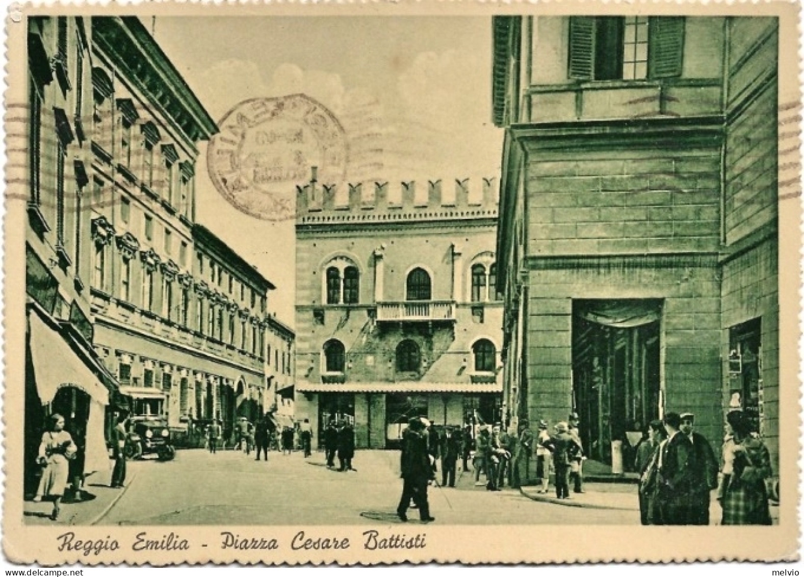 1940-Reggio Emilia Piazza Cesare Battisti Viaggiata - Reggio Nell'Emilia