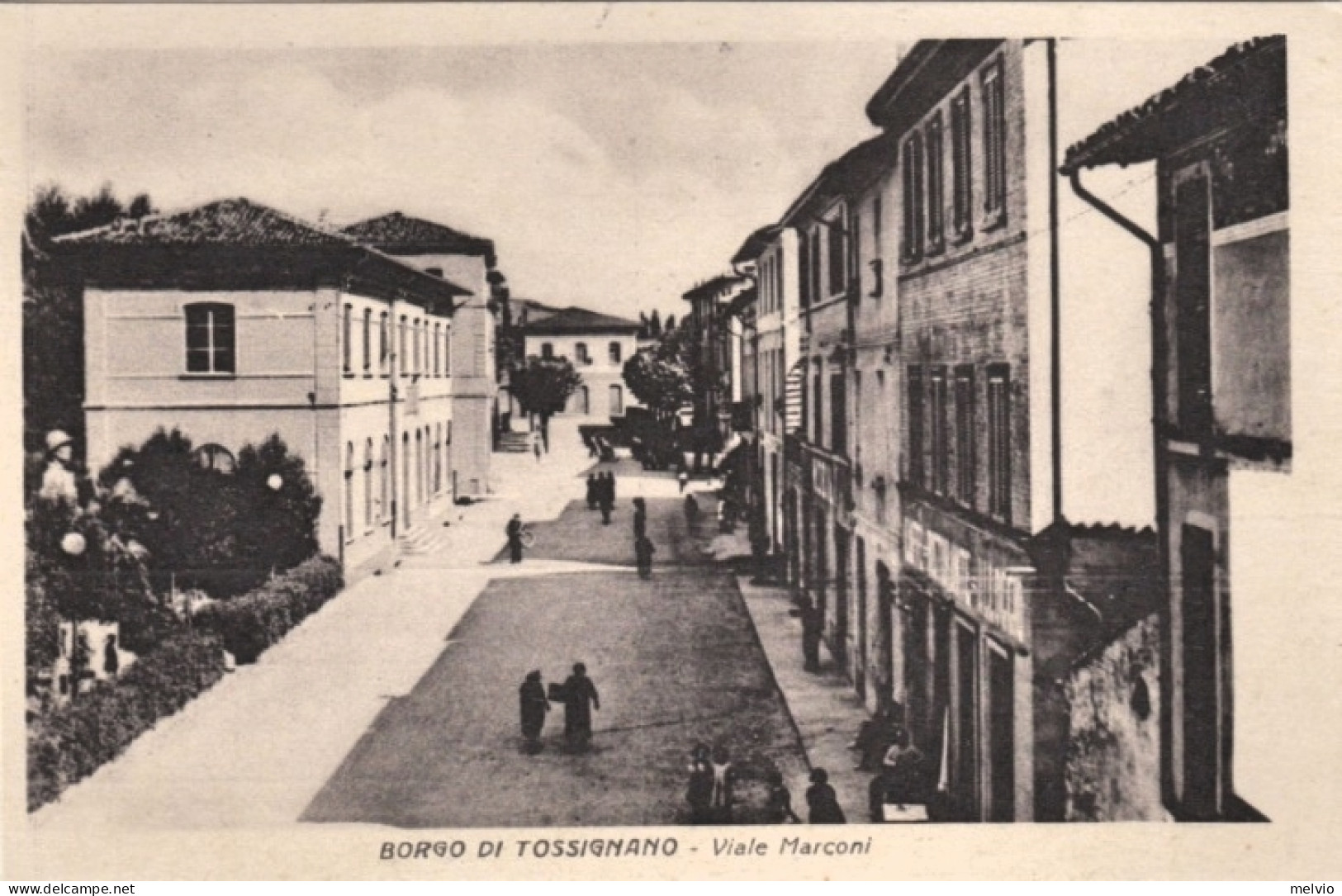 1920-ca.-Borgo Di Tossignano Bologna, Viale Marconi, Animata, Non Viaggiata - Bologna