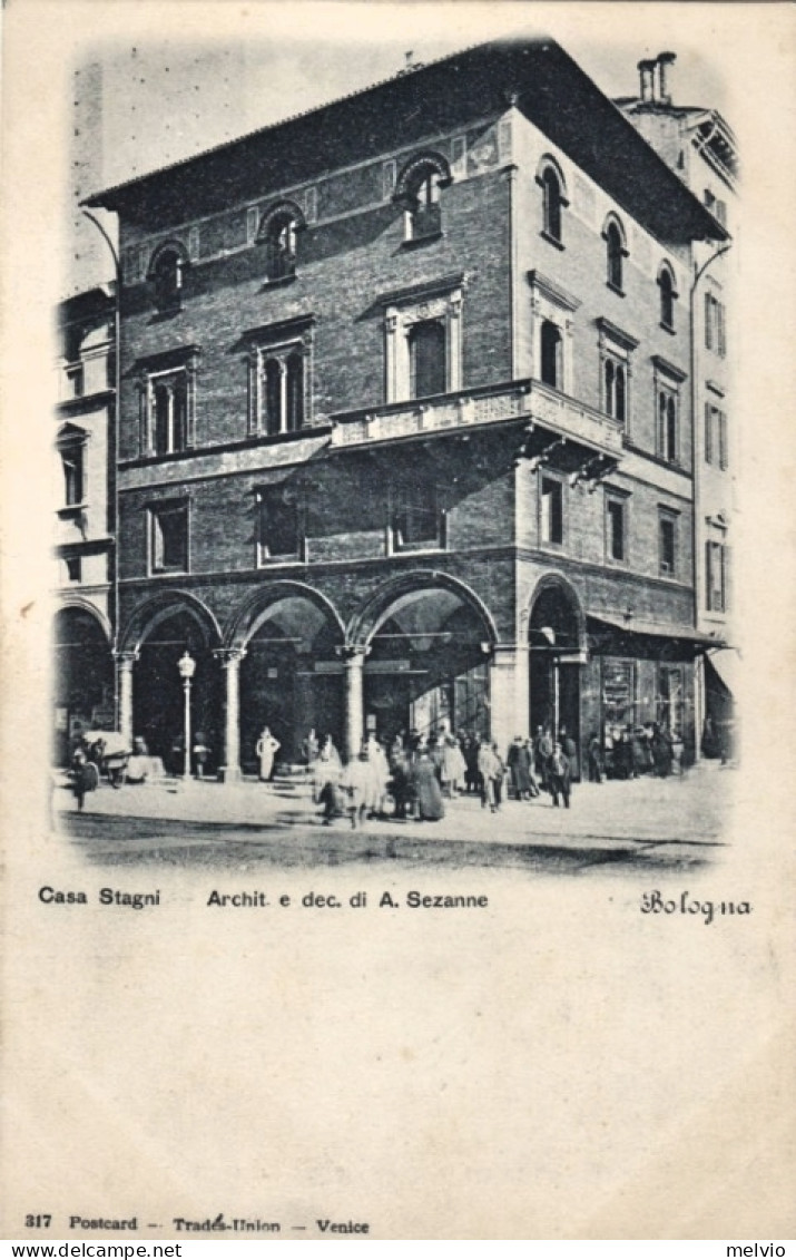 1904-ca.-Bologna, Casa Stagni Realizzata Da Arch. Sezanne, Animata - Bologna
