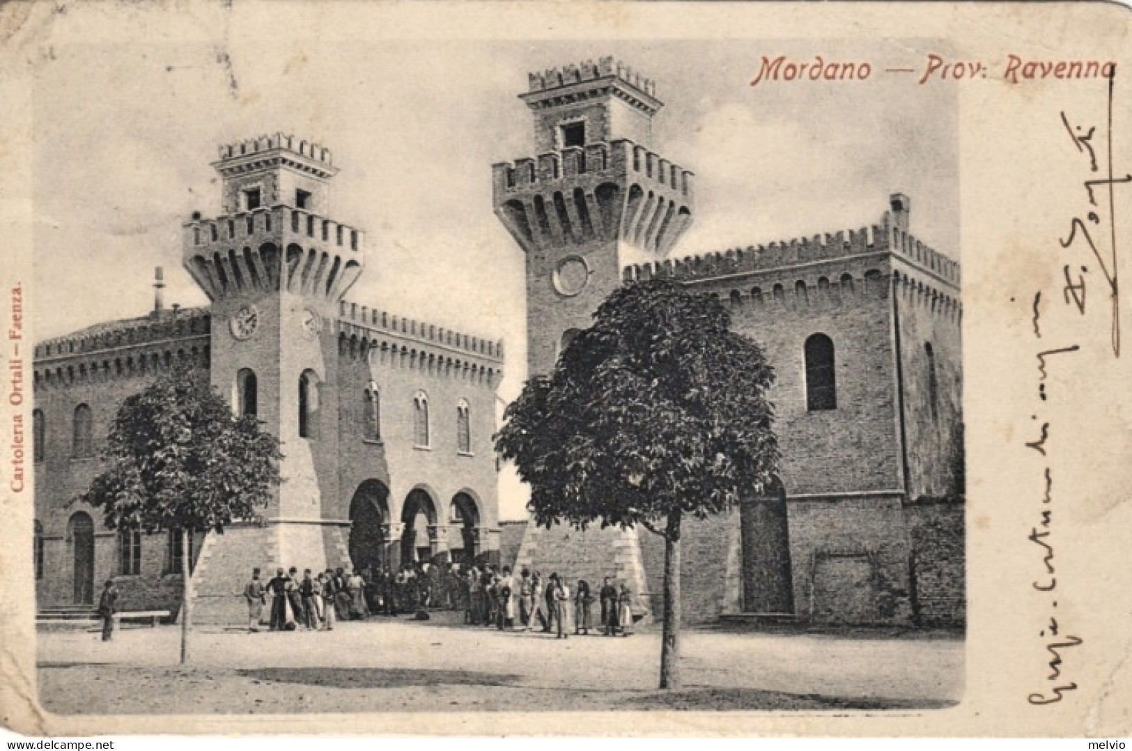 1912-Mordano Bologna, Torri Gemelle, Animata, Mordano Ex Provincia Ravenna, Viag - Bologna