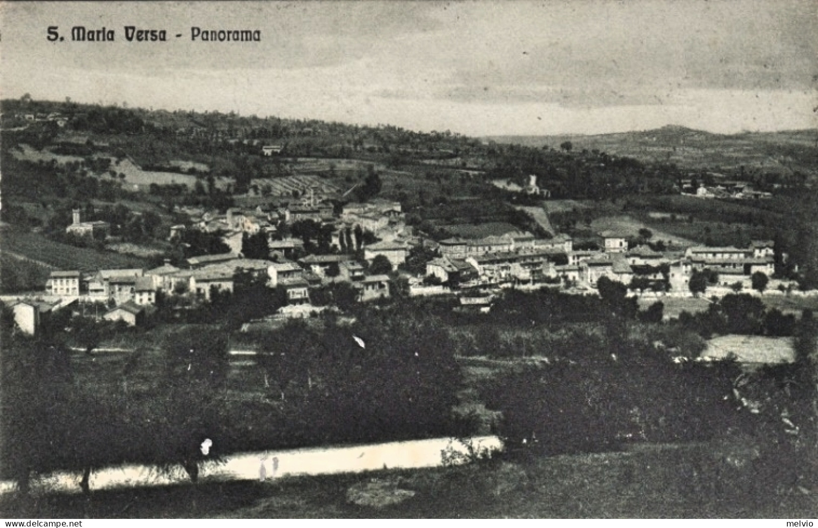 1945-S. Maria Versa Pavia, Panorama, Viaggiata - Pavia