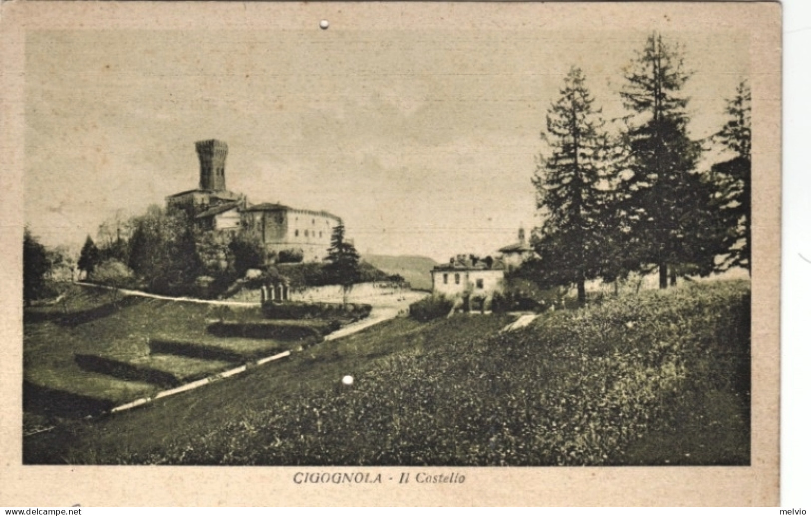 1920-ca.-Cigognola Pavia, Il Castello, Due Piccoli Fori - Pavia