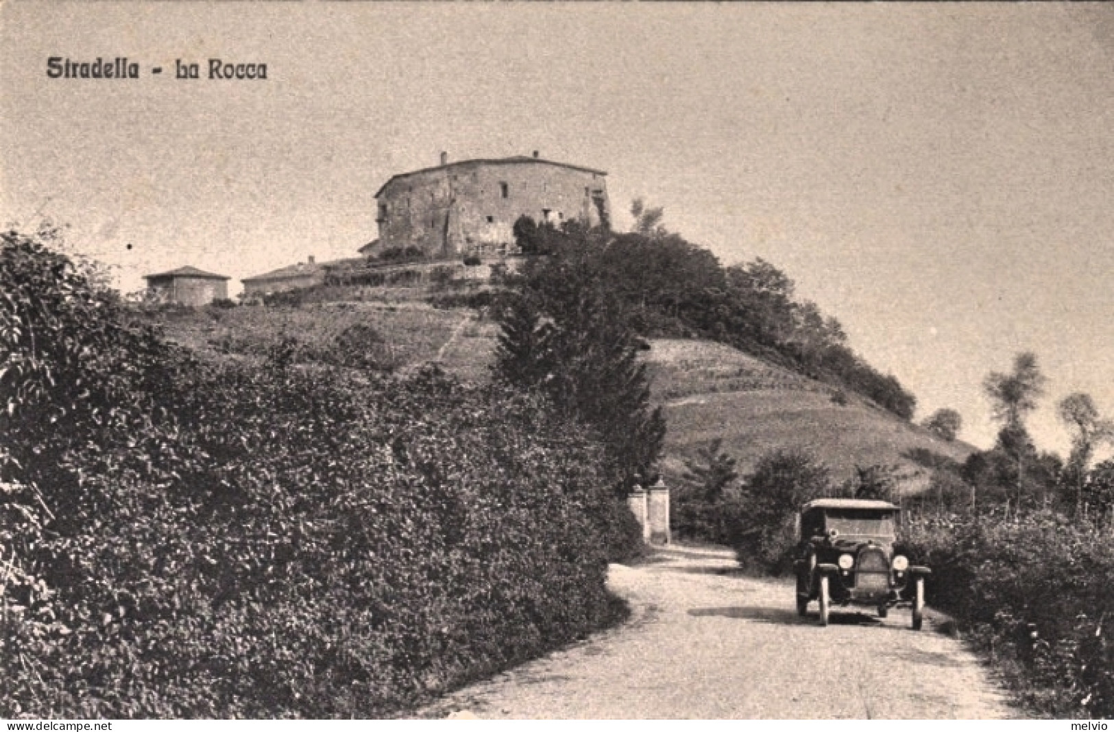 1920-ca.-Stradella Pavia, Auto D'epoca Sulla Strada Per La Rocca - Pavia