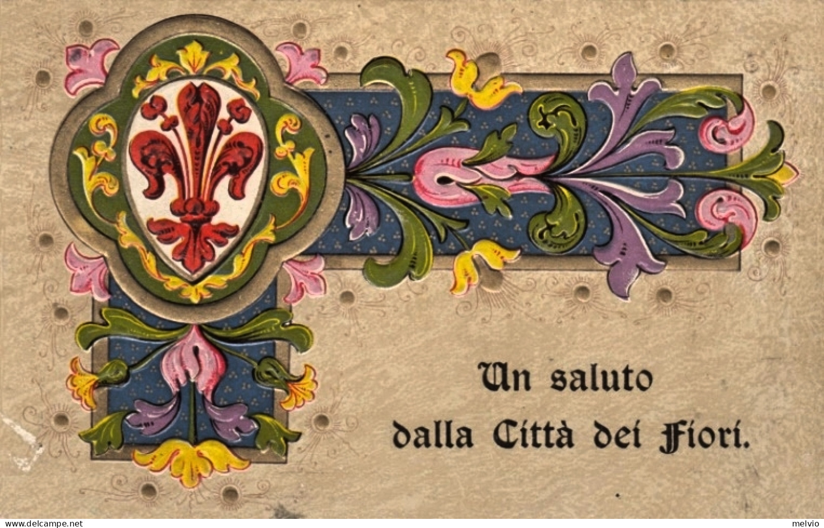 1907-Firenze, Un Saluto Dalla Citta' Dei Fiori, Viaggiata - Firenze (Florence)