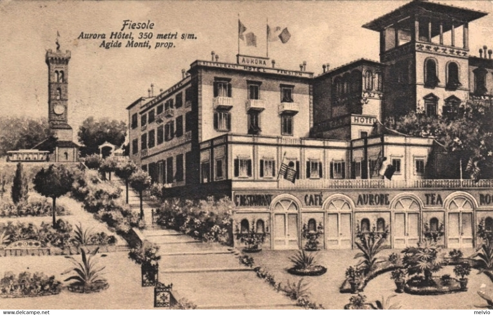 1913-Fiesole Firenze, Hotel Aurora, Viaggiata - Firenze (Florence)