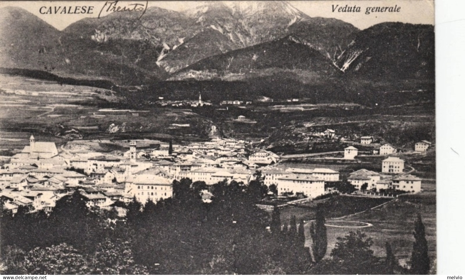 1929-Cavalese Trento, Veduta Generale, Viaggiata - Trento