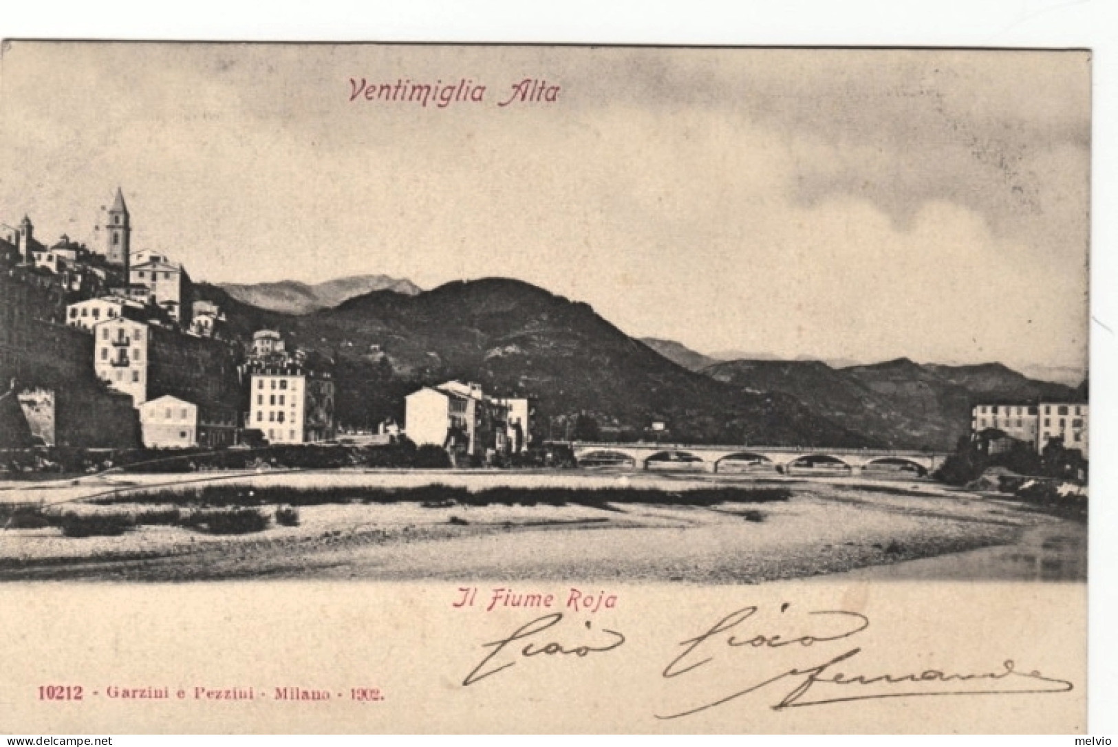 1904-ca.-Ventimiglia Imperia, Veduta Fiume Roja, Viaggiata - Imperia