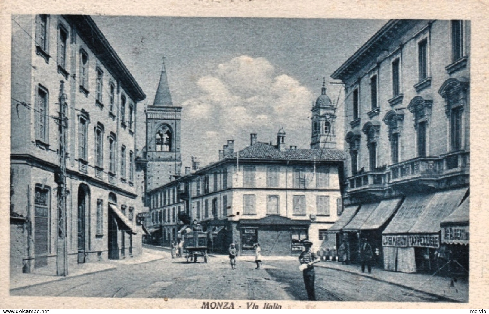 1920-Monza, Via Italia, Viaggiata - Monza