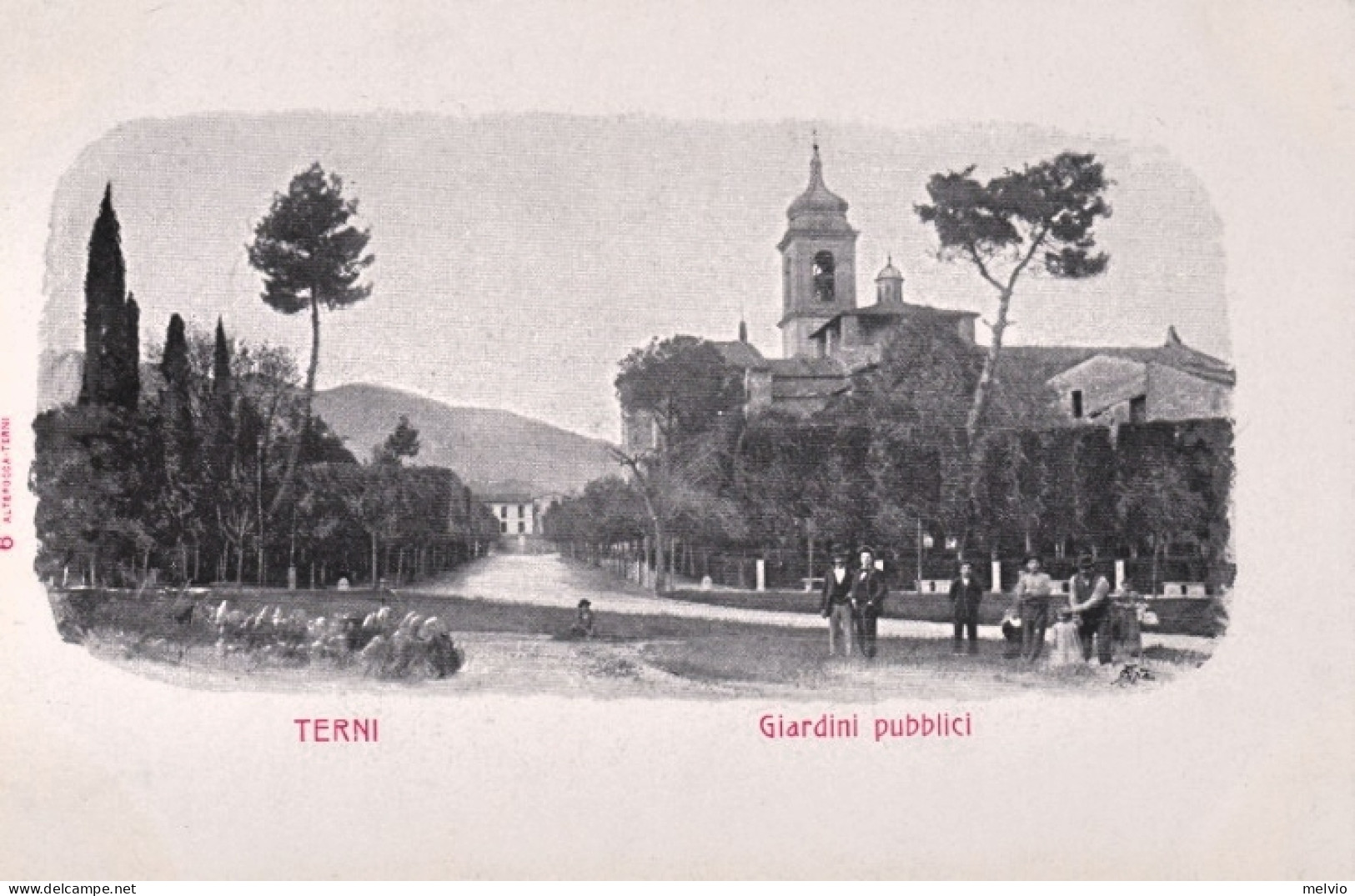 1904ca.-Terni, Veduta Dei Giardini Pubblici, Animata E Non Viaggiata - Terni
