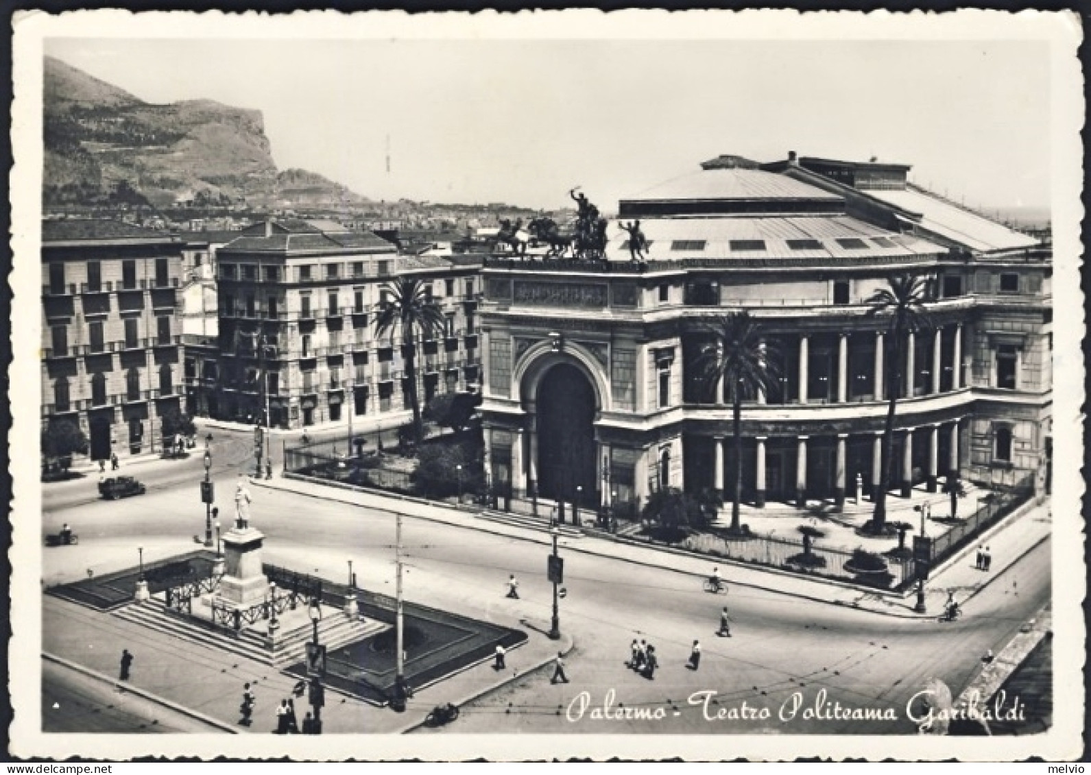 1955-Palermo Teatro Politeama Garibaldi Affrancata Con Valori Gemelli L.10 Beato - Palermo