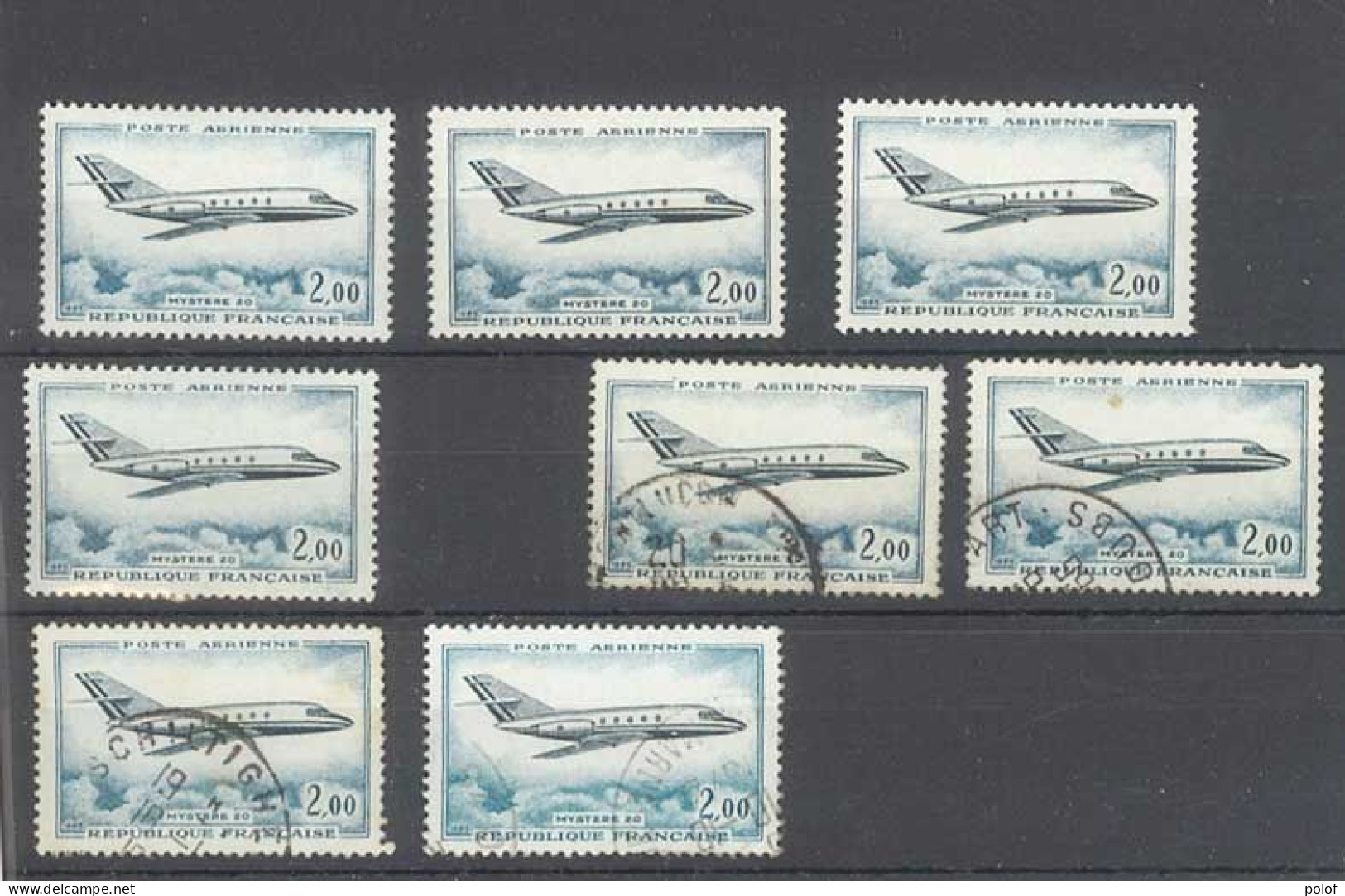 POSTE AERIENNE - 4 Timbres Neufs (Gomme Intacte Sans Traces De Charnières  + 4 Timbres Oblitérés -  Yvert 42 - - 1960-.... Ungebraucht