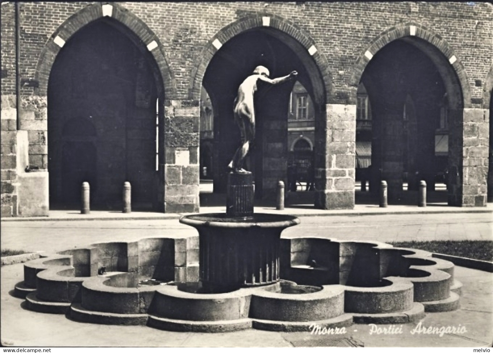 1949-Monza Portici Arengario, Cartolina Affrancata L. 8 Risorgimento Isolato - Monza