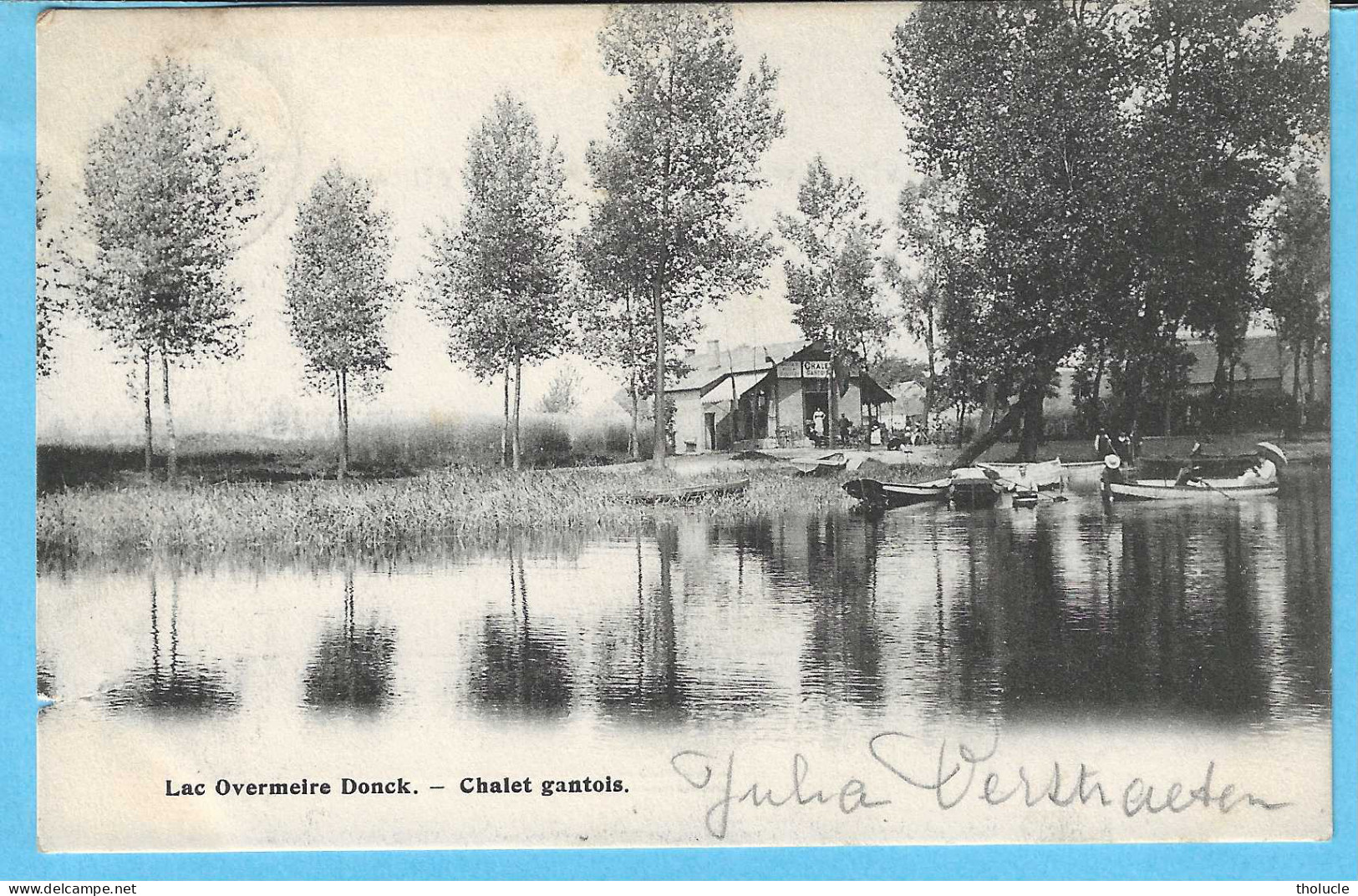 Overmere-Donk-Berlare-Lac Overmeire-Donck-Donkmeer-+/-1900-Le Chalet Gantois-Canotage - Berlare