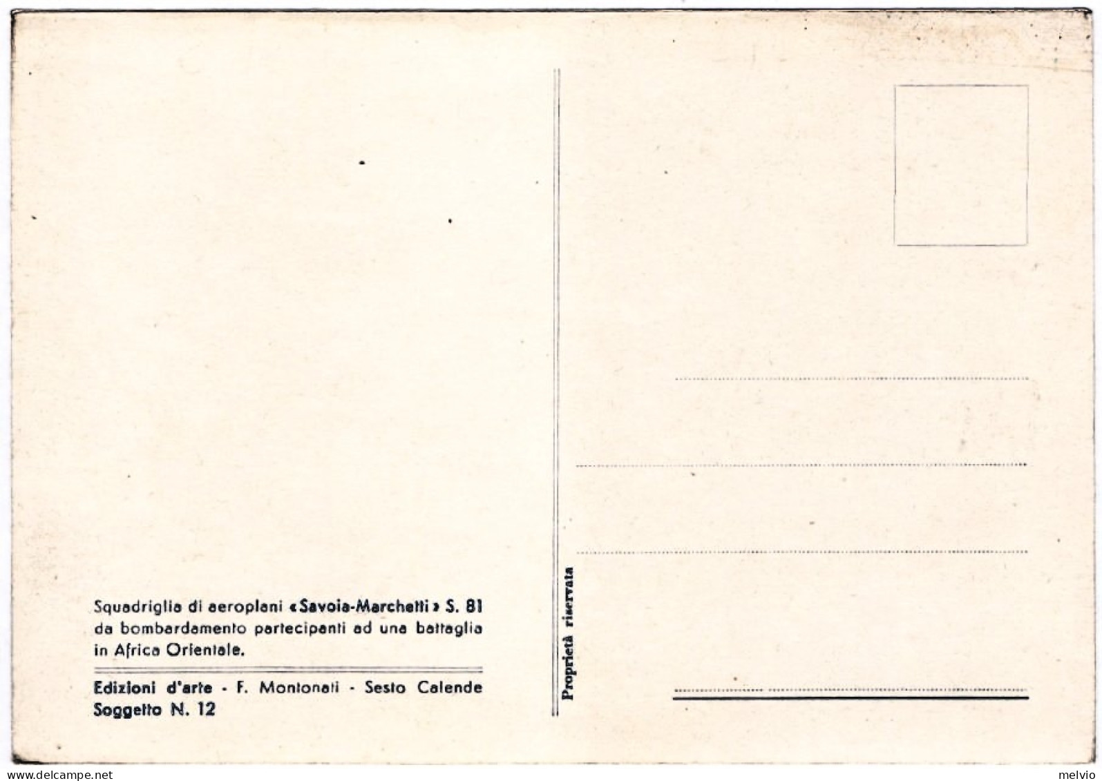 Squadriglia Di Aerei Da Bombardamento Partecipanti Ad Una Battaglia In Africa Or - Africa Orientale Italiana