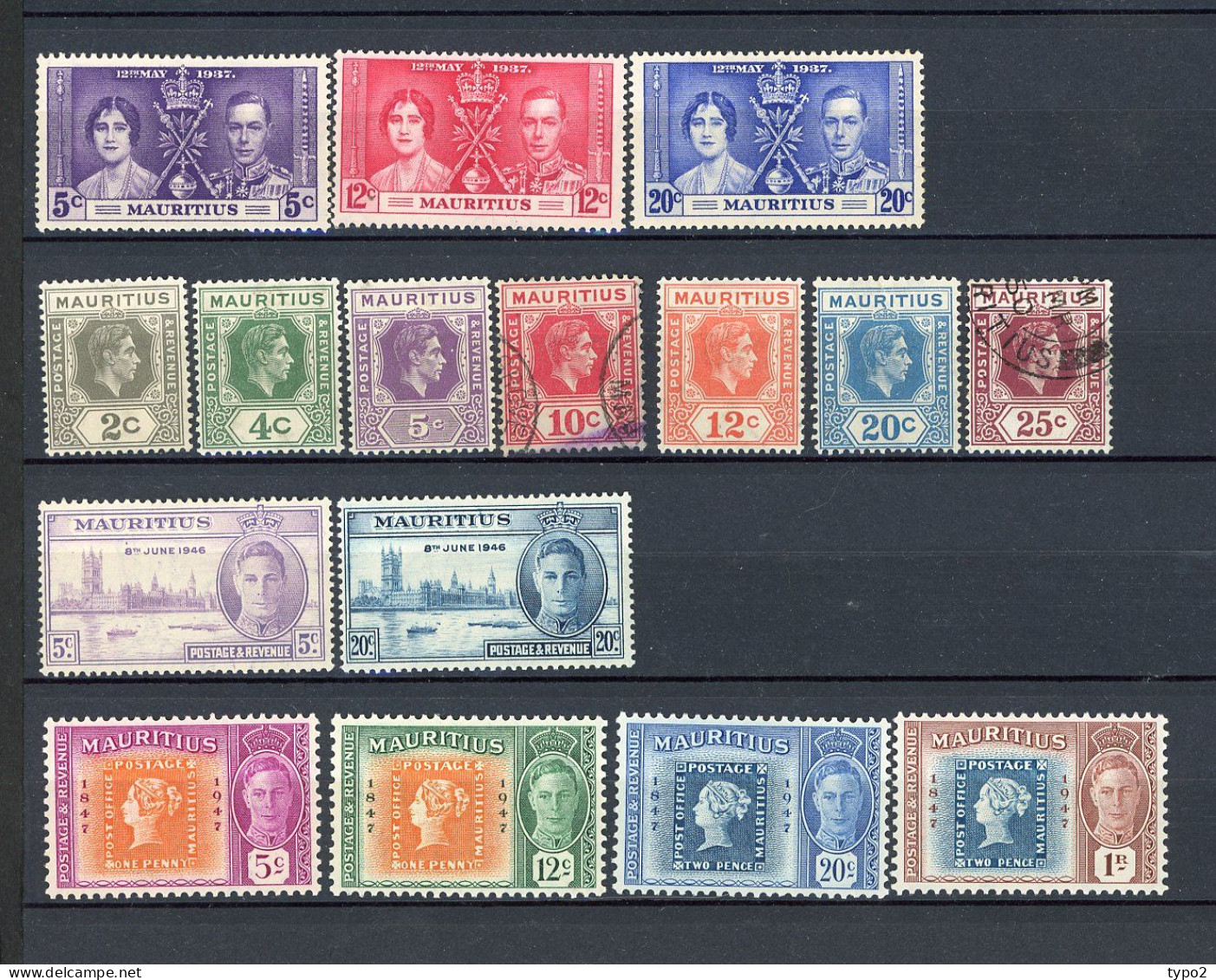 MAURICE : PETITE COLLECTION Après 1935 Plus De 70 Timbres *, (o) Cote Plus De 40 Euro BE  3 Scans - Mauritius (...-1967)