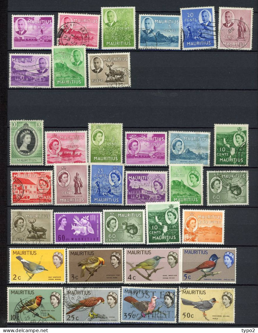 MAURICE : PETITE COLLECTION Après 1935 Plus De 70 Timbres *, (o) Cote Plus De 40 Euro BE  3 Scans - Mauritius (...-1967)