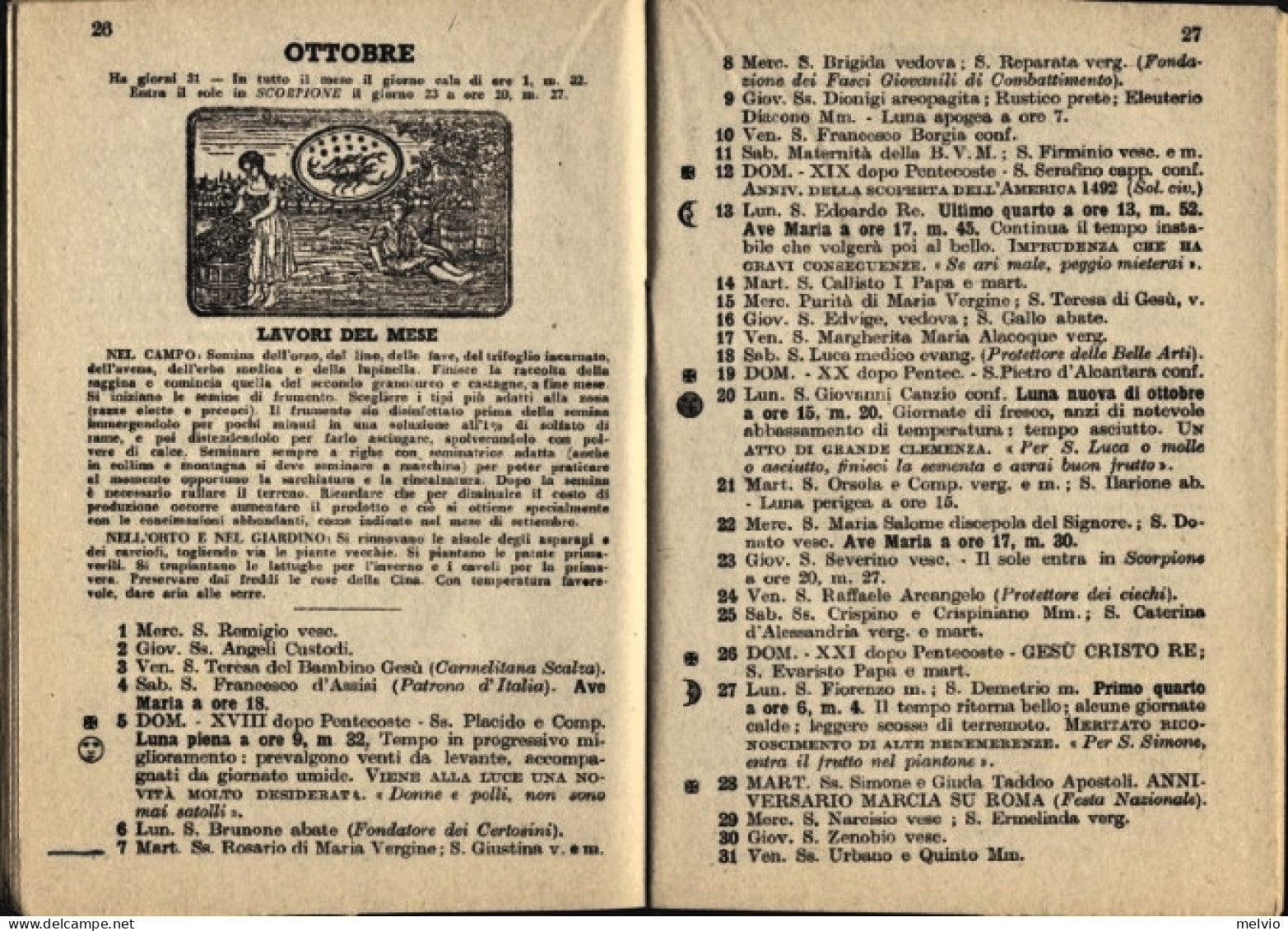 1941-almanacco Barba Nera Libricino Di 64 Pagine Con Varie Illustrazioni Dimensi - Tamaño Pequeño : 1941-60