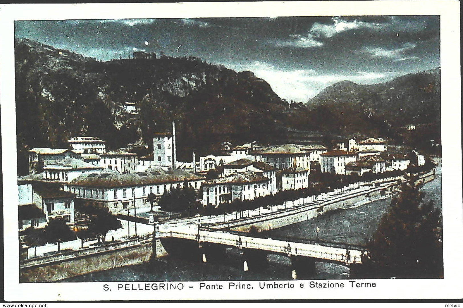 1931-S.Pellegrino Ponte Princ.Umberto E Stazione Terme, Viaggiata - Bergamo
